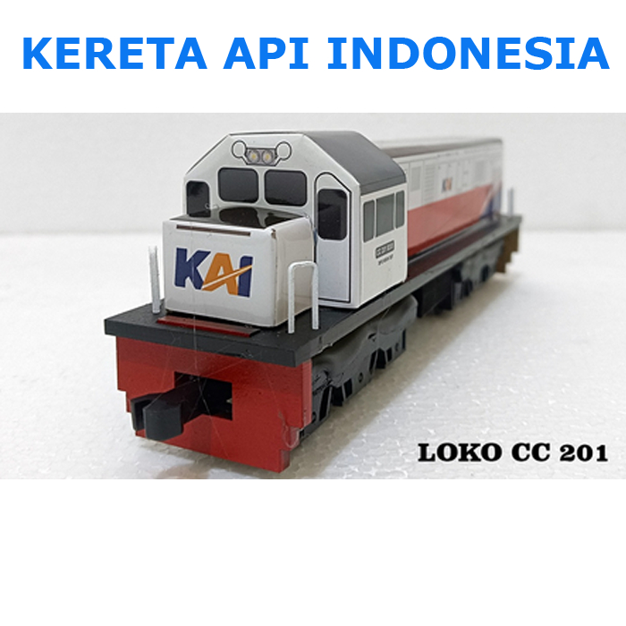 Kereta Api Indonesia - Lokomotif Dan Gerbong (Handmade)