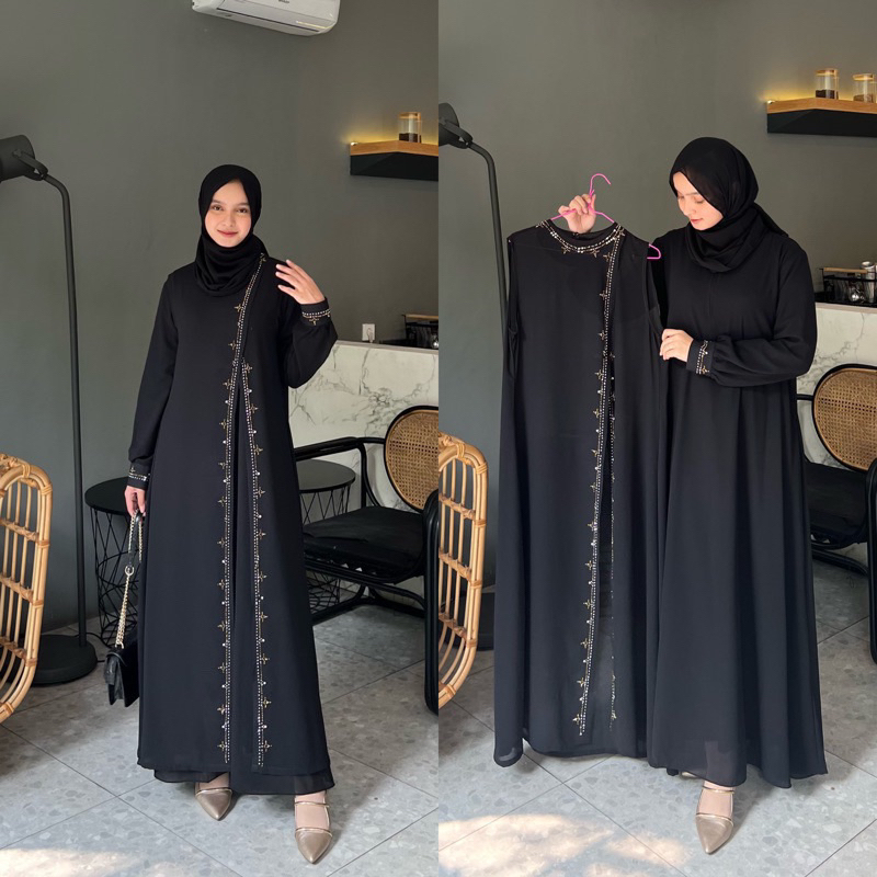 Nagita Set Dress Ceruty Inner + Outer