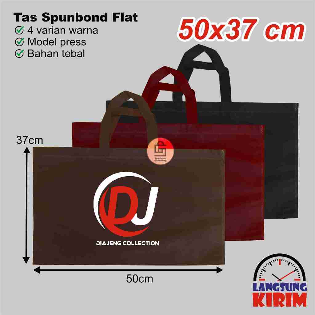 

Goodie Bag Tas Spunbond Flat 50x40 cm Gratis Sablon