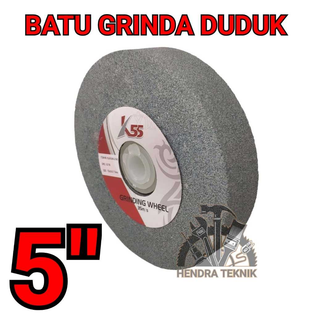 BATU GRINDA DUDUK 5" BATU GURINDA RODA 5 INCI BATU ASAH MESIN 125MM TIPE GC GRIT 80 100 BATU UNGKAL 