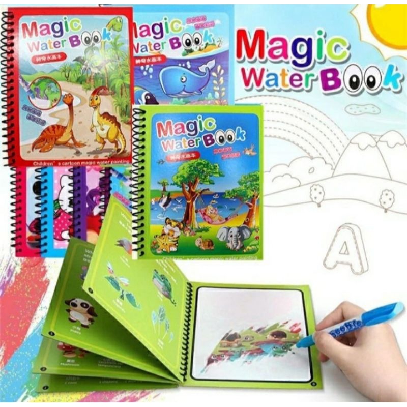 

Magic Water Book Buku Mewarnai Pena Air