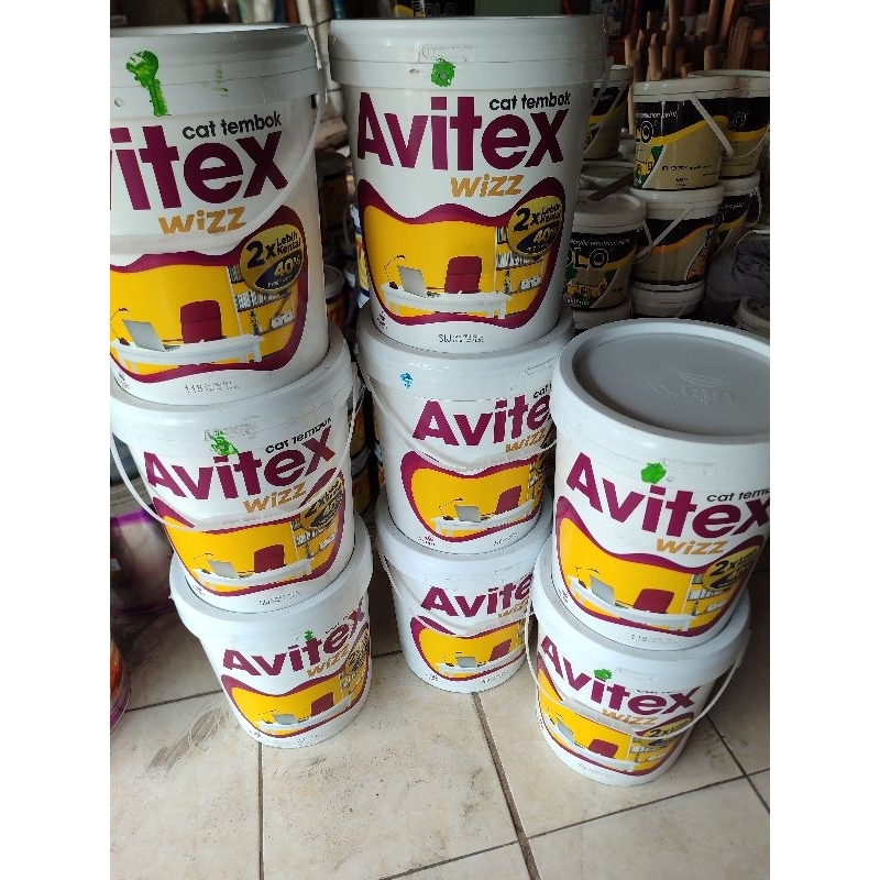 CAT TEMBOK AVITEX WIZZ PAIL 25KG PAIL KALENG BESAR VARIAN WARNA