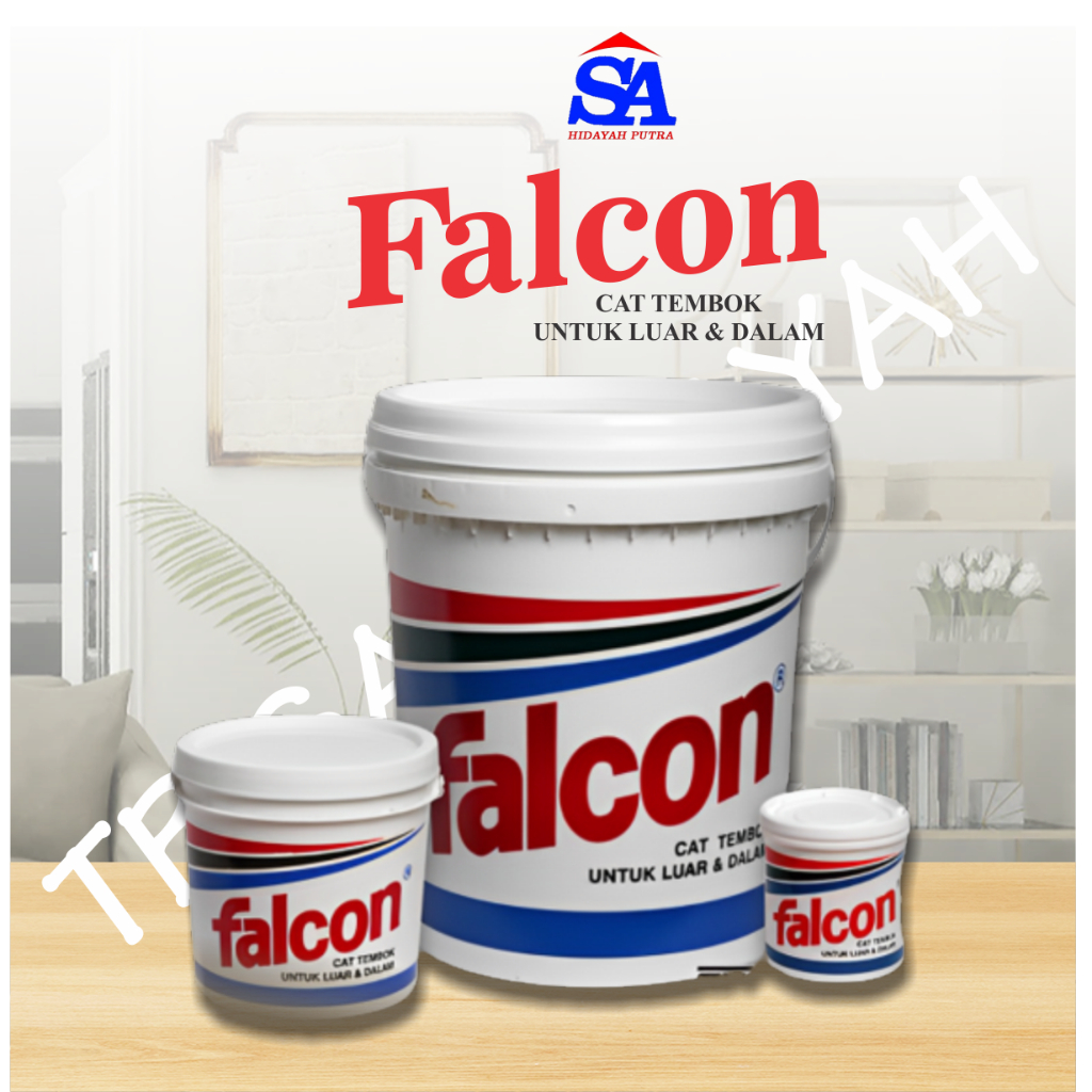 CAT TEMBOK FALCON 4,5 KG dan 20 KG GALON PAIL PUTIH DAN WARNA MURAH ( 4,5 KG )