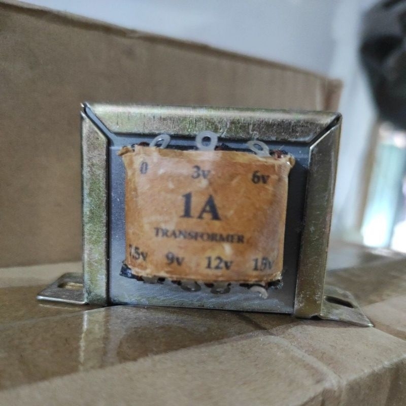 Trafo 1A E 3v 6v 7.5v 9v 12v 15 Trafo Nol Non CT 15v