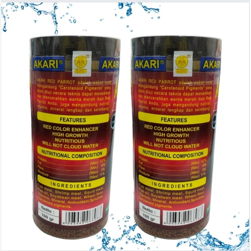 Makanan ikan PARROT AKARI AA RED PARROT 100GR