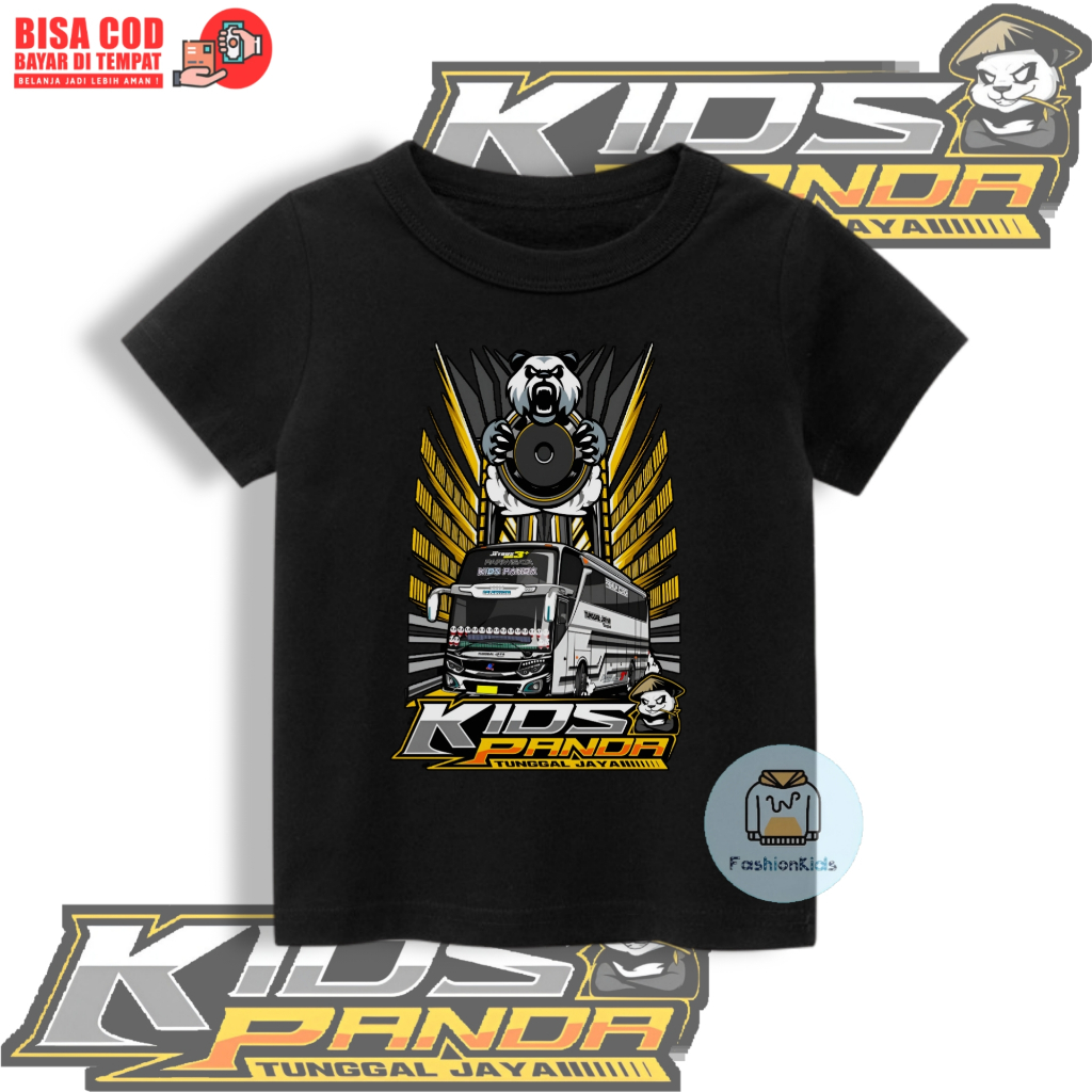 BAJU KAOS ANAK KIDS PANDA BIS MANIA JETBUS BASURI TELOLET