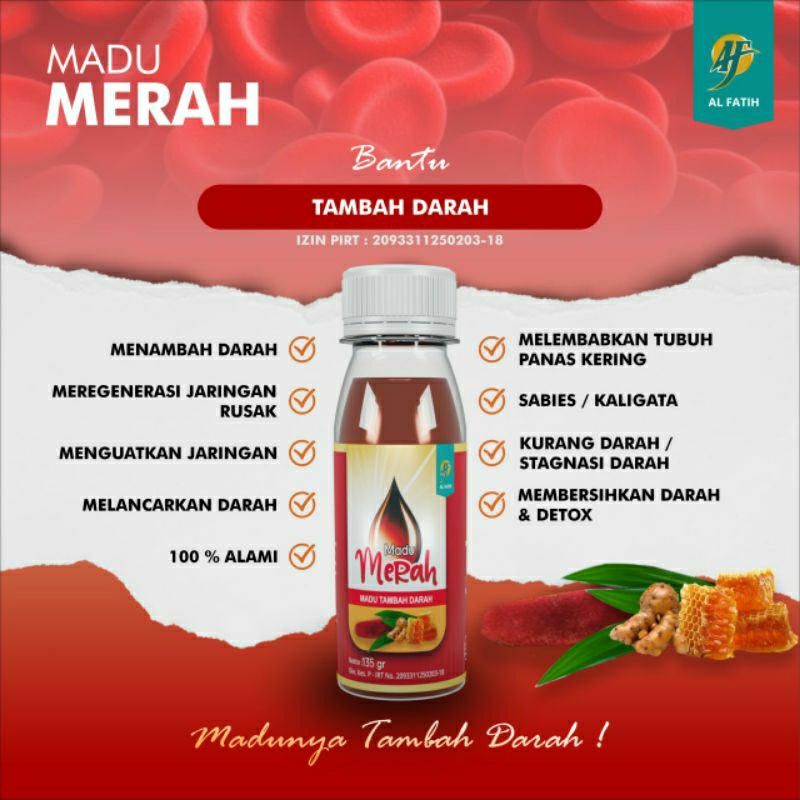 

KURANG DARAH ANEMIA MADU TAMBAH DARAH, MADU MERAH!