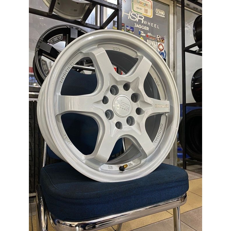 Velg mobil putih hsr sty ring 15 untuk brio calya sigra yaris avanza