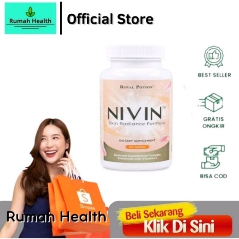 TERLARIS (bisa COD) NIVIN ORIGINAL PEMUTIH SELURUH BADAN PERMANEN - ROYAL POTION NIVIN GLUTATHIONE S
