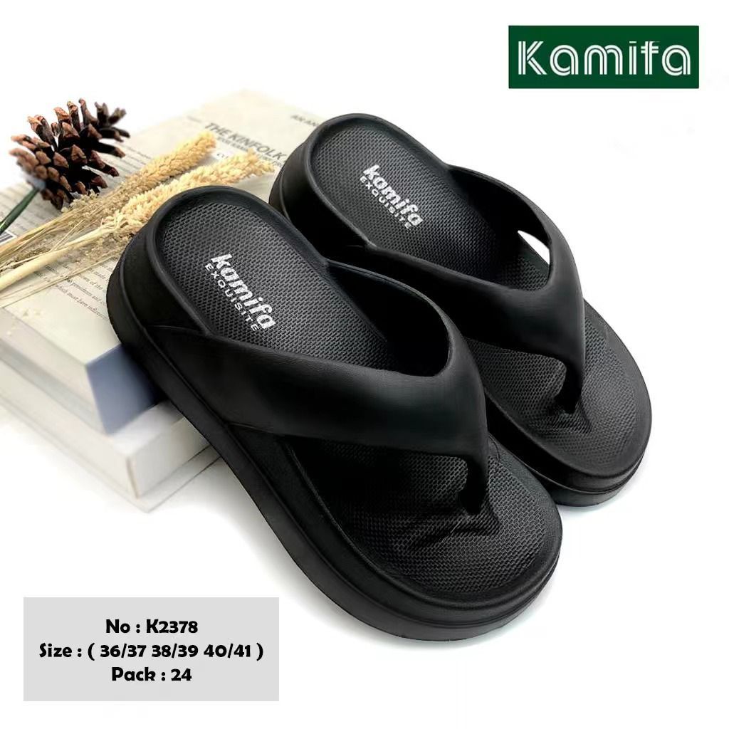 Sandal Wanita Kekinian Sandal Karet Jepit Wanita Kamifa Tebal & Empuk
