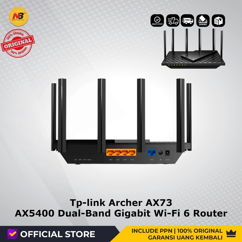 Router TPLINK Tp-link Archer AX73 AX5400 Dual Band Gigabit WiFi 6 acces point