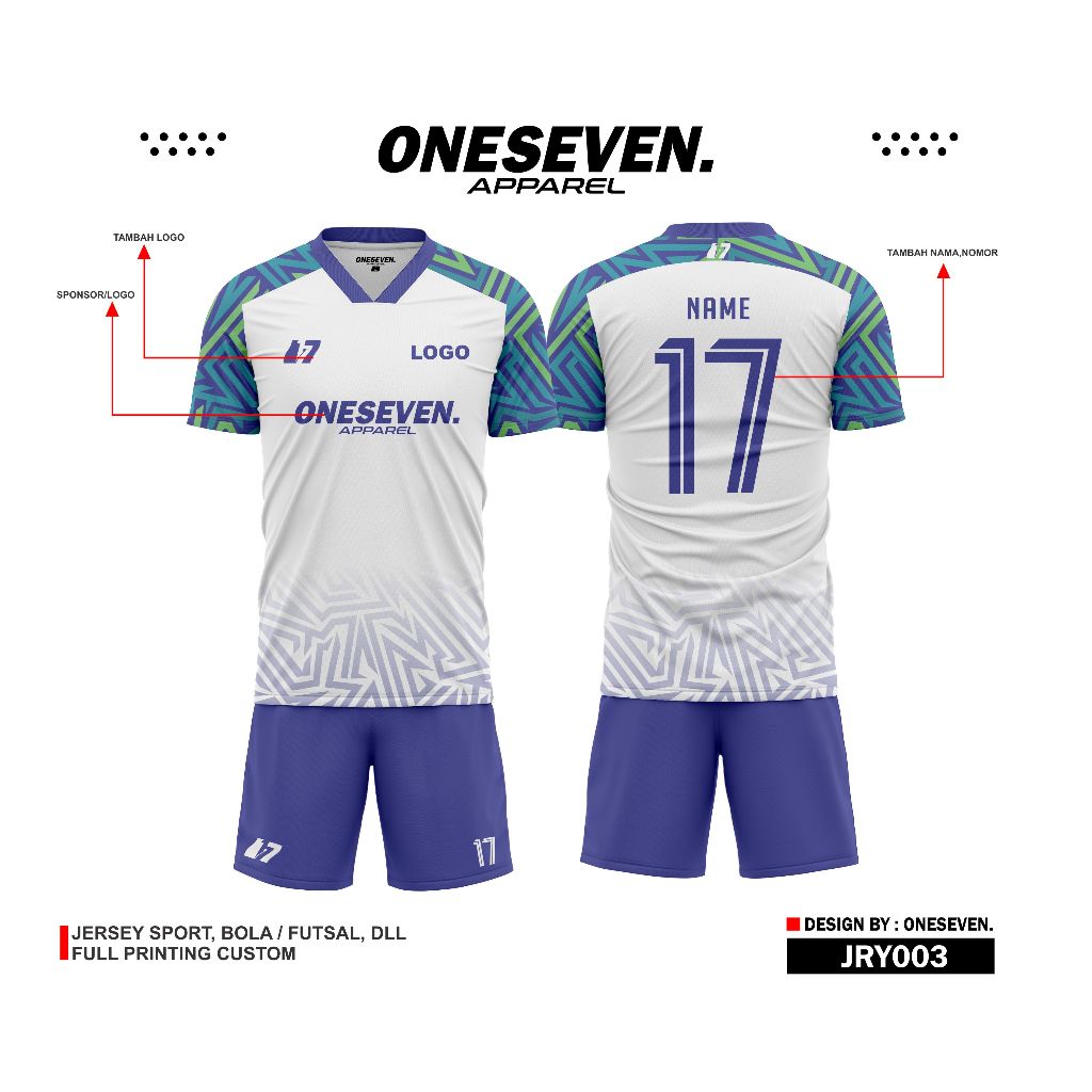 JERSEY FUTSAL FULL PRINTING CUSTOM DESIGN