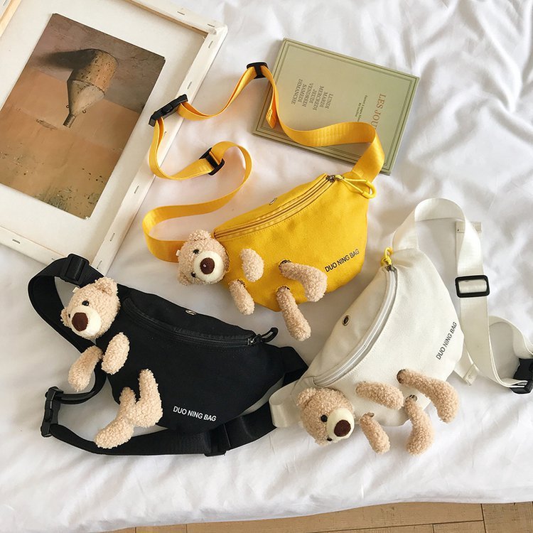 Tas Pinggang / WaistBag MAIJAIBAG desain BONEKA BERUANG LUCU Tas selempang anak dan dewasa model KOR