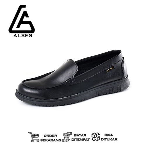 ALSES x Sepatu Formal Pria Casual Kantoran Nikahan Pantofel Pria Resmi hitam Kantoran Kuliah Wisuda