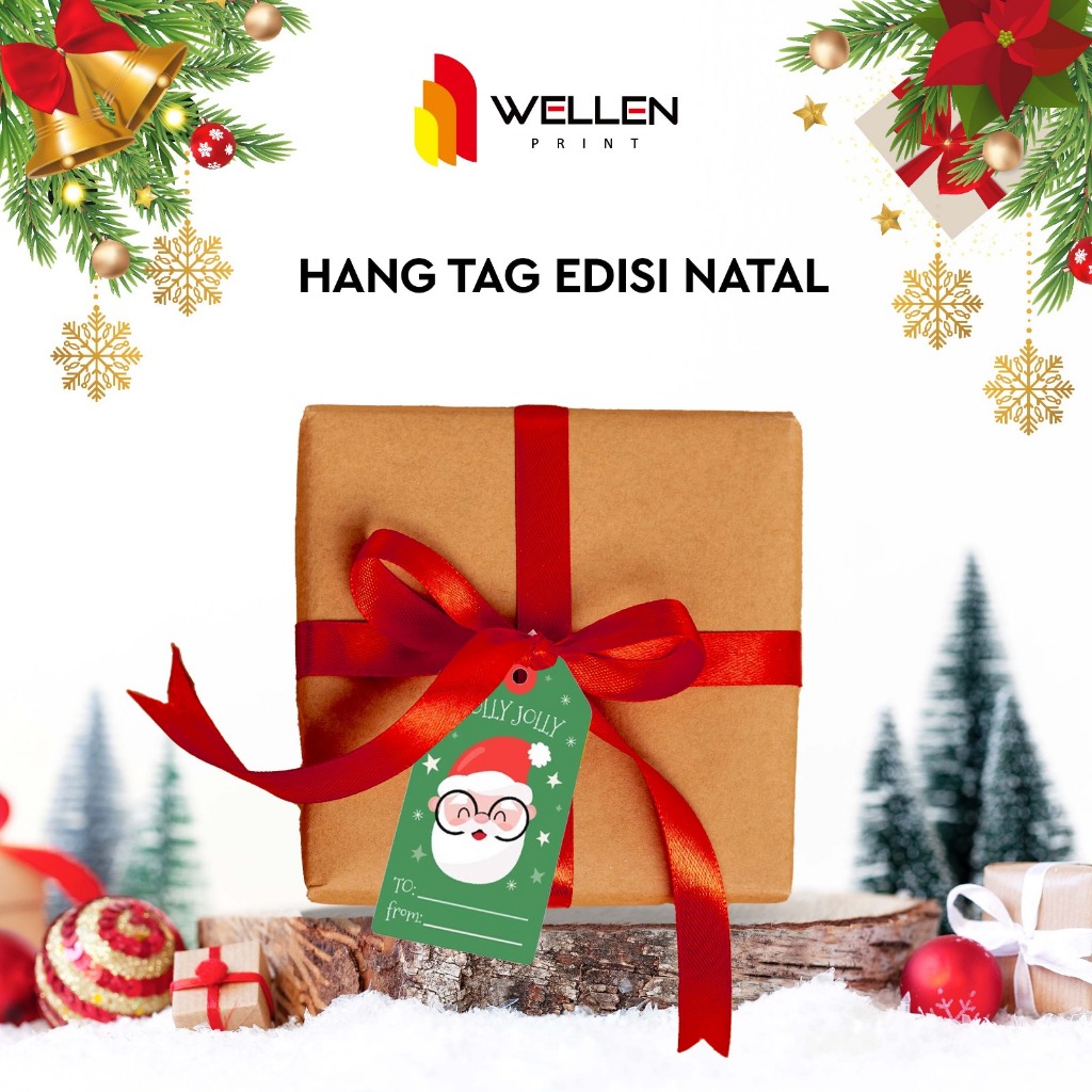 

WELLEN PRINT - Cetak Hang Tag Natal Label Tag Kado HangTag Custom Hampers Parcel Gift Kartu Ucapan Christmas Seri 2