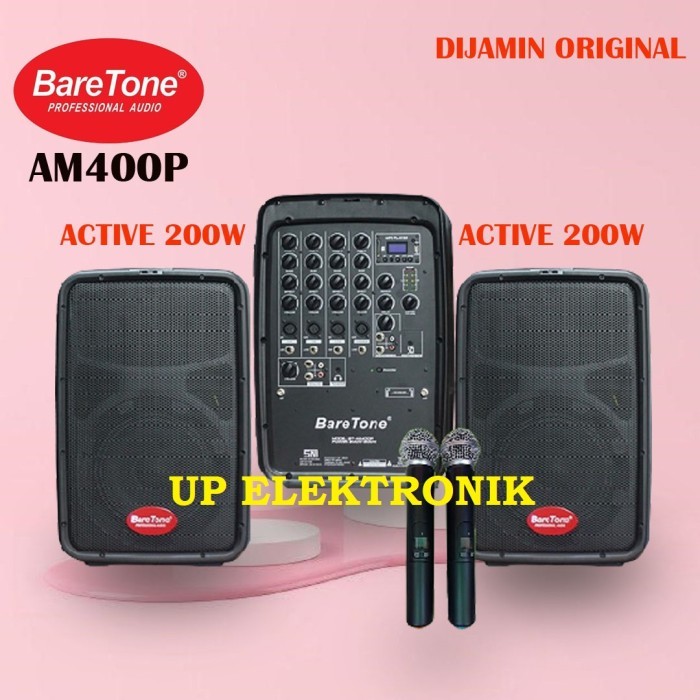 SPEAKER ACTIVE BARETONE 10 INCH BT-AM400P ORIGINAL