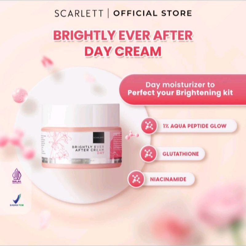 Scarlett Cream Brightly Siang dan Malam