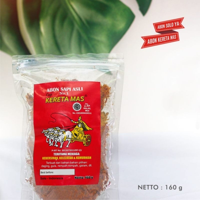 

Abon Sapi Kereta Mas Pouch 160gr Pedas (Original)