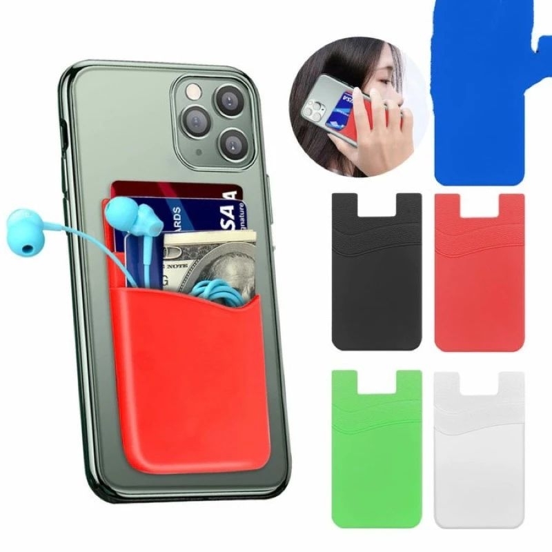 HOLDER KARTU HP TEMPEL / TEMPAT KARTU ATM HP/ STICKY CARD HOLDER / DOMPET KARTU