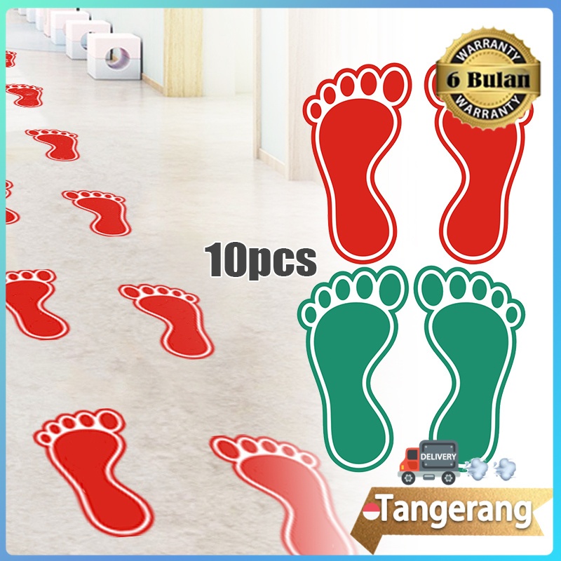 

10pasang 15cm Stiker Jaga Jarak / Stiker Tapak Kaki / Telapak Kaki Anti Slip Masjid Kantor Sekolah Sticker Jejak