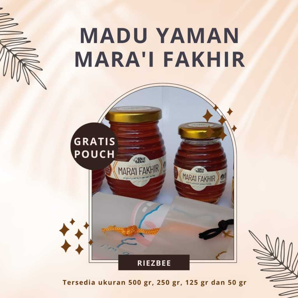 

Madu Murni Yaman Mara’i Fakhir Grade A 250 gram - Asli Original 100 % Yaman, Kualitas Premium By RiezBee