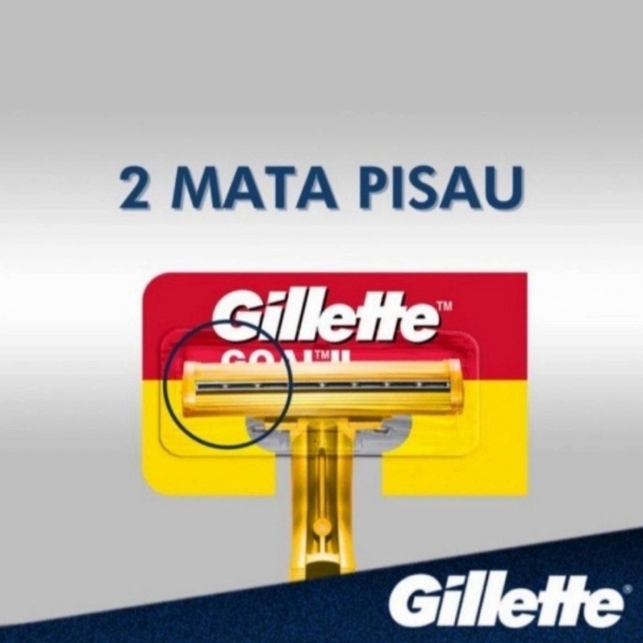 ALAT CUKUR gillette gilet GOAL 2 kuning ALAT CUKUR KUMIS JENGGOT DAN LAIN LAIN PER PAPAN 24 PCS