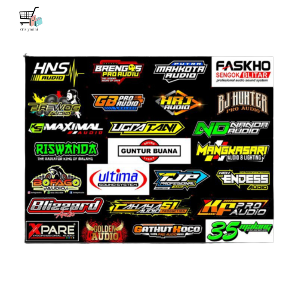 BEST SELLER❗❗ STICKER SOUND SYSTEM ISI 25 / Brewog Brengos k5 maximal HRJ Riswanda / Stiker Sound Sy