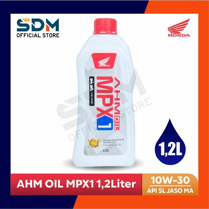 Oli AHM MPX1 10W-30 API SL JASO MA 1,2 Liter