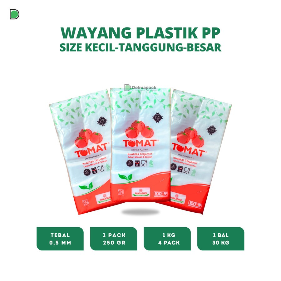 Plastik Tomat / Plastik PE Bening Tomat Ukuran Kecil Tanggung Besar