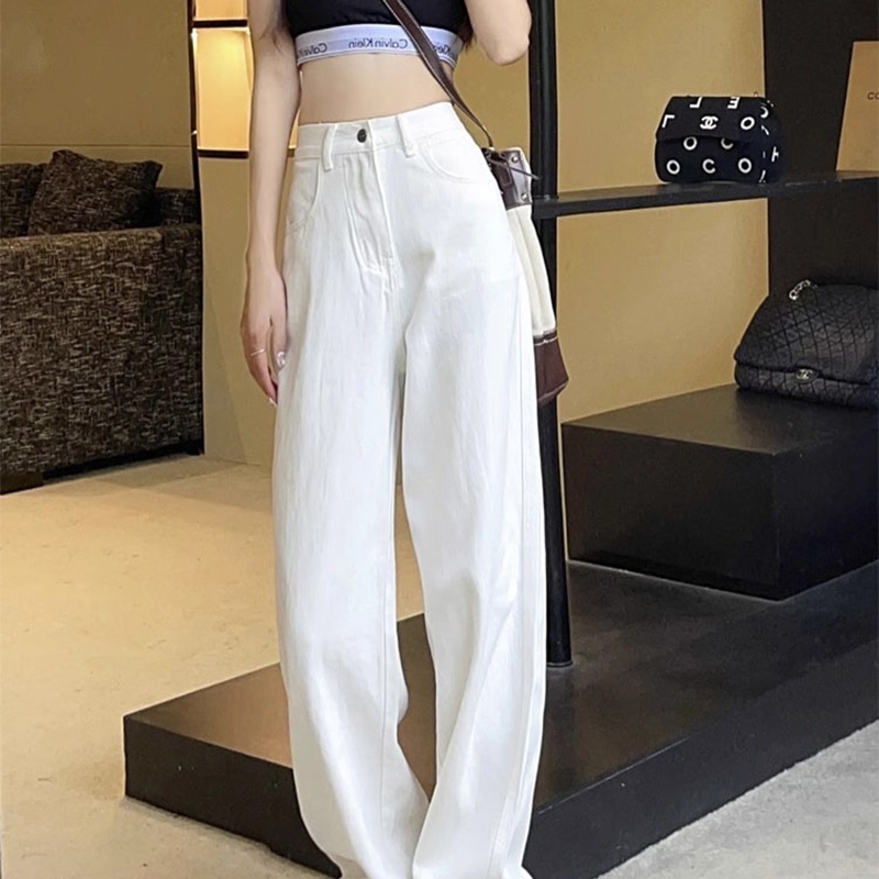 Celana jeans wanita Jeans Putih Celana kulot jeans celana putih panjang wanita jeans celana korean s