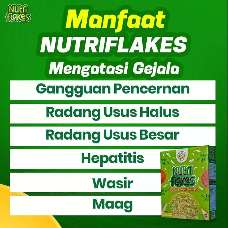 NUTRIFLAKES UMBI GARUT OBAT ASAM LAMBUNG