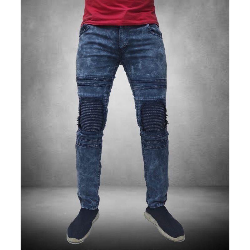 NO DENIM size 28-34.CELANA PANJANG BIKER COWOK / CELANA PANJANG SOBEK PRIA / CELANA BIKER COWOK / CE