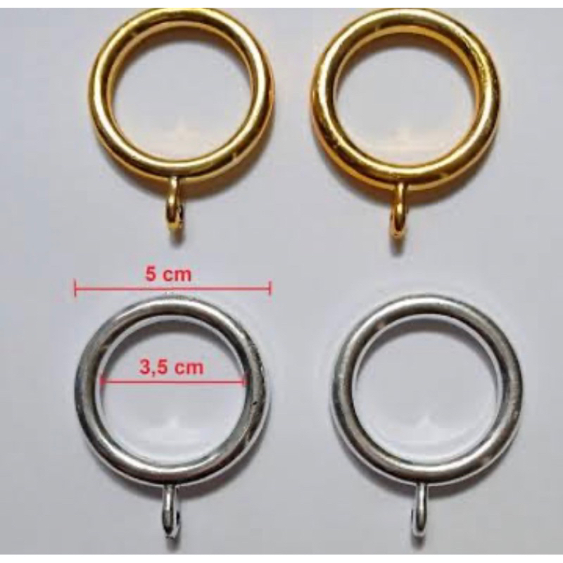 Ring Besi Gorden Cincin untuk batangan gorden bulat