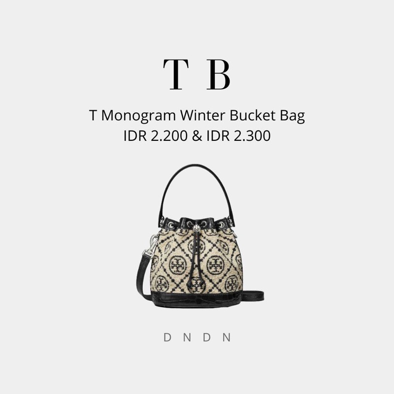 T Monogram Winter Bucket Bag