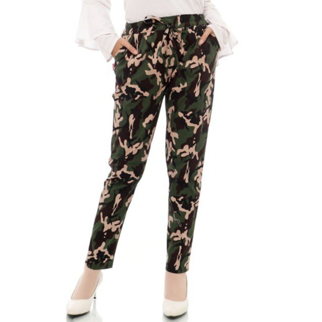 Celana Panjang Wanita Army Celana Baggy Jumbo Army  Celana Jumbo Hijau