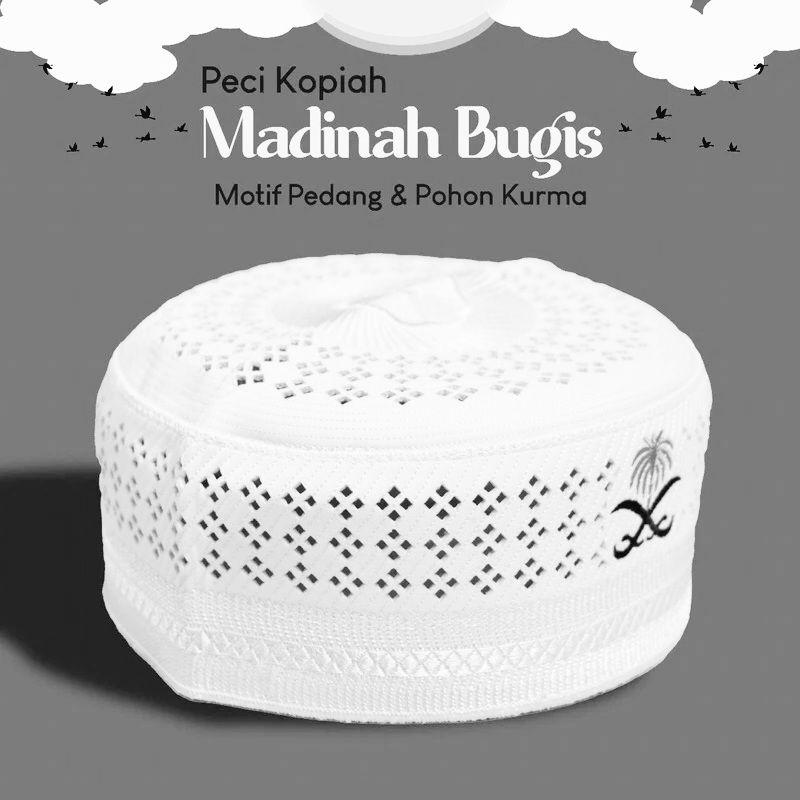 PECI KOPIAH MADINAH BUGIS LASER SUPER MOTIF PEDANG KURMA