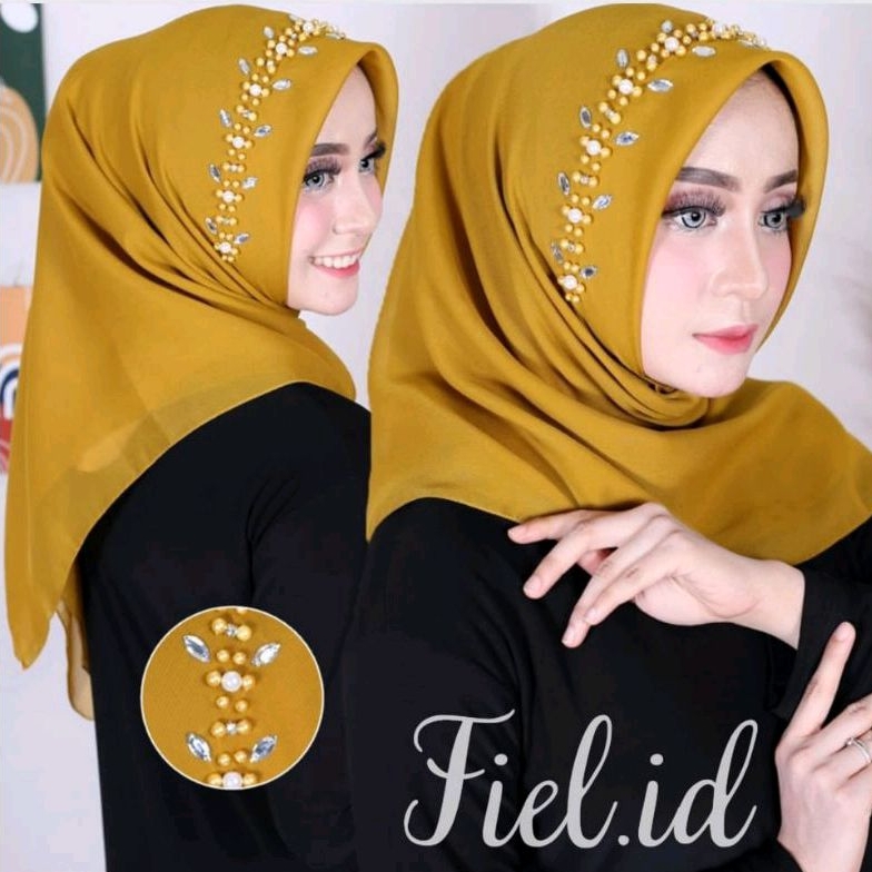 Hijab Segi Empat Payet / Hijab Bella Payet / Jilbab Payet Mutiara / Segi Empat Payet Mutiara / Hijab