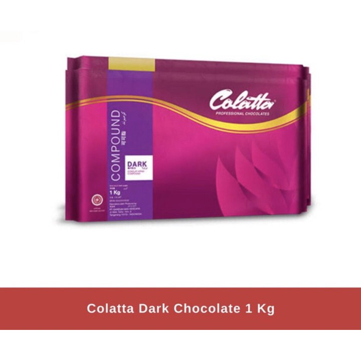 

Baru Colatta dark chocolate 1kg / collata compound dark Ready Stock