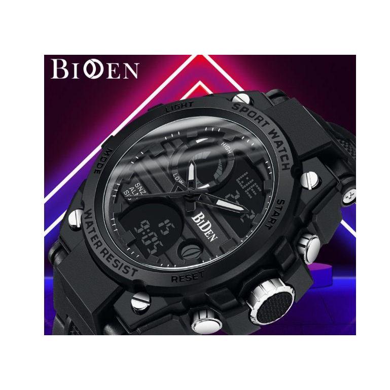 Jam Tangan Pria Digital, Analog Pria TaliSilikon BIDEN