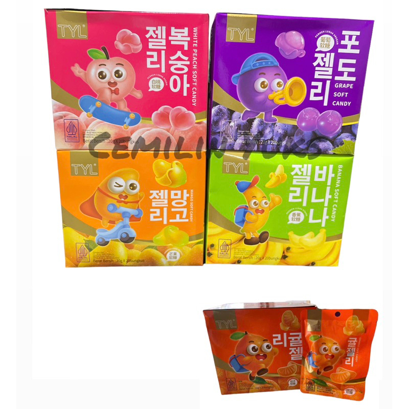 

TYL Gummy Candy 20g x 20Bungkus Gummy Candy Aneka Rasa Buah