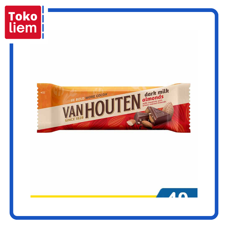 

Van Houten Dark Milk Chocolate Almonds 40G