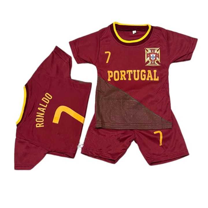 SETELAN BAJU RONALDO PORTUGAL TERBARU / SET KAOS BOLA PORTUGAL TERMURAH / KAOS SEPAKBOLA FUTSAL ANAK