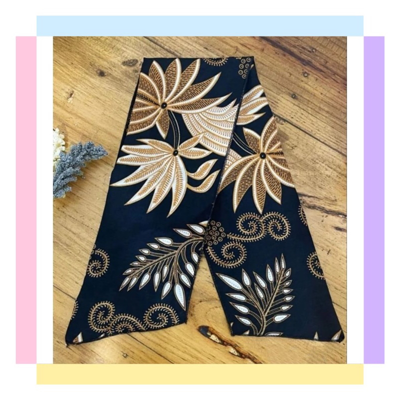 Syal batik hitam / Syal hitam / Souvenir / syal wanita / Syal leher