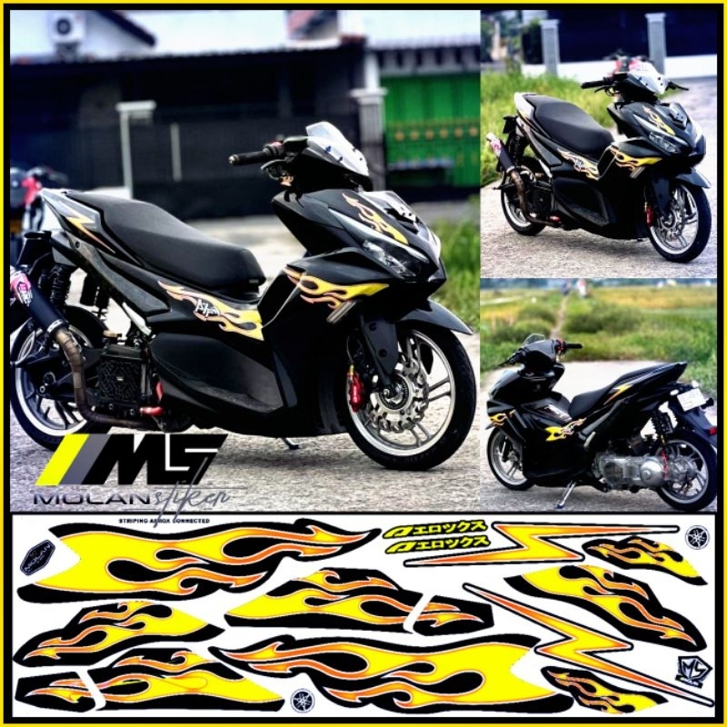 Decal Sticker Striping Variasi Aerox New Api All New Aerox 155 Connected Api NVX 155 Aerox 155 Vva A