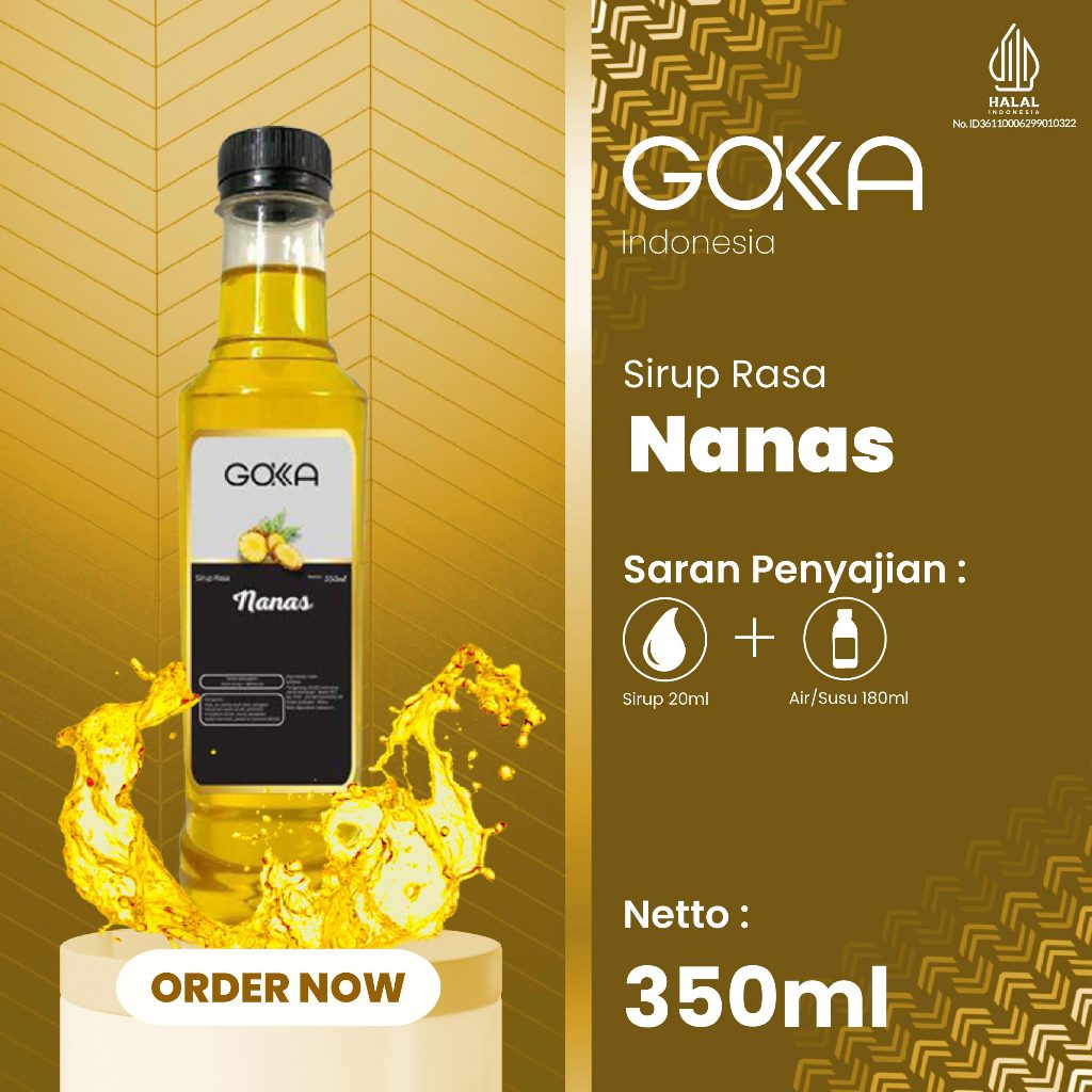 

Minuman Sirup Gokka Rasa Nanas / Syrup Nanas Gokka 350ml