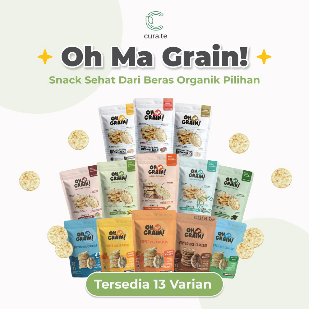 

1.1 BRANDS FESTIVAL OH MA GRAIN RICE CRACKERS BERAS | KERIPIK KREKERS RICE CRISPY NON MSG SNACK CEMILAN DIET CAMILAN SEHAT ANAK