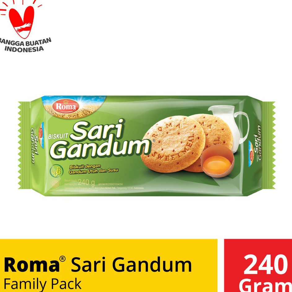 

Harga Termurah ROMA Sari Gandum Family Pack 240gr ➵➭✬