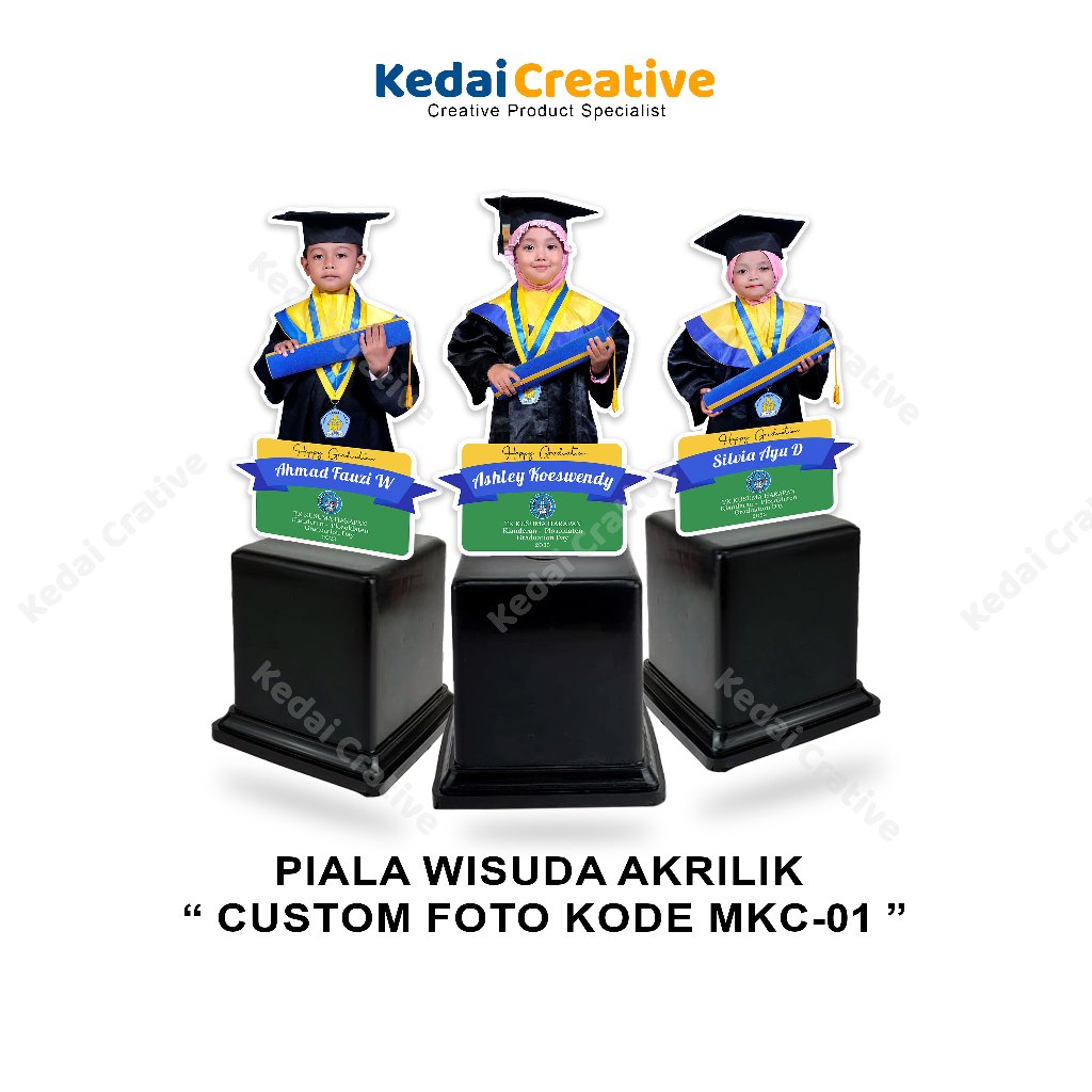 Piala Wisuda Akrilik Anak TK / Paud - Kastem Foto