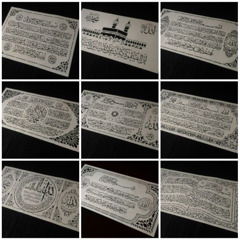 PROMO,, Stencil/MaL Kaligrafi (Banyak Pilihan Motifnya) #01