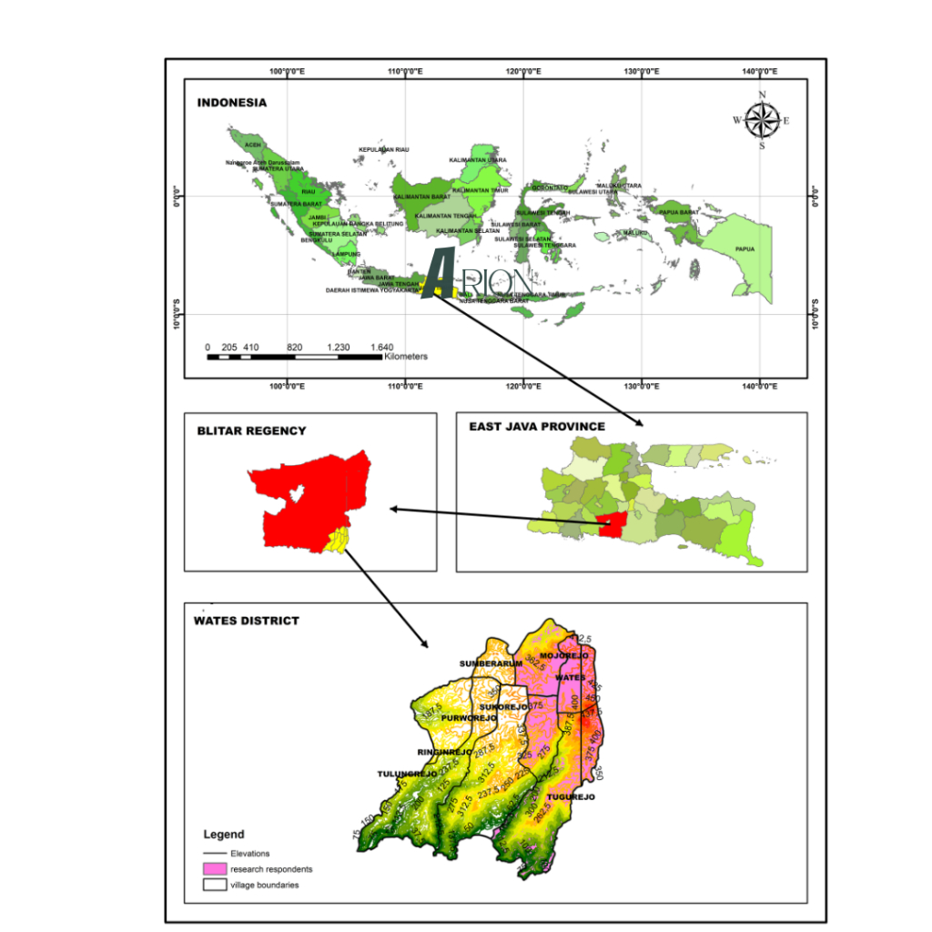 [ARION MAPPING] Peta Lokasi Penelitian Jurnal (Custom, Peta Elevasi, Administrasi)